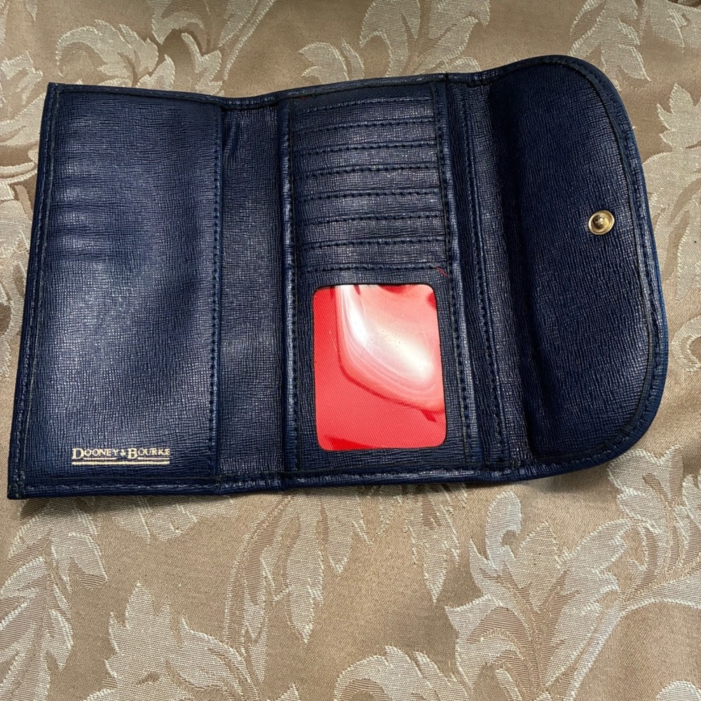 Dooney & Bourke  Somerset Watercolor Continental Clutch Wallet Flap Snap - Picture 8 of 9